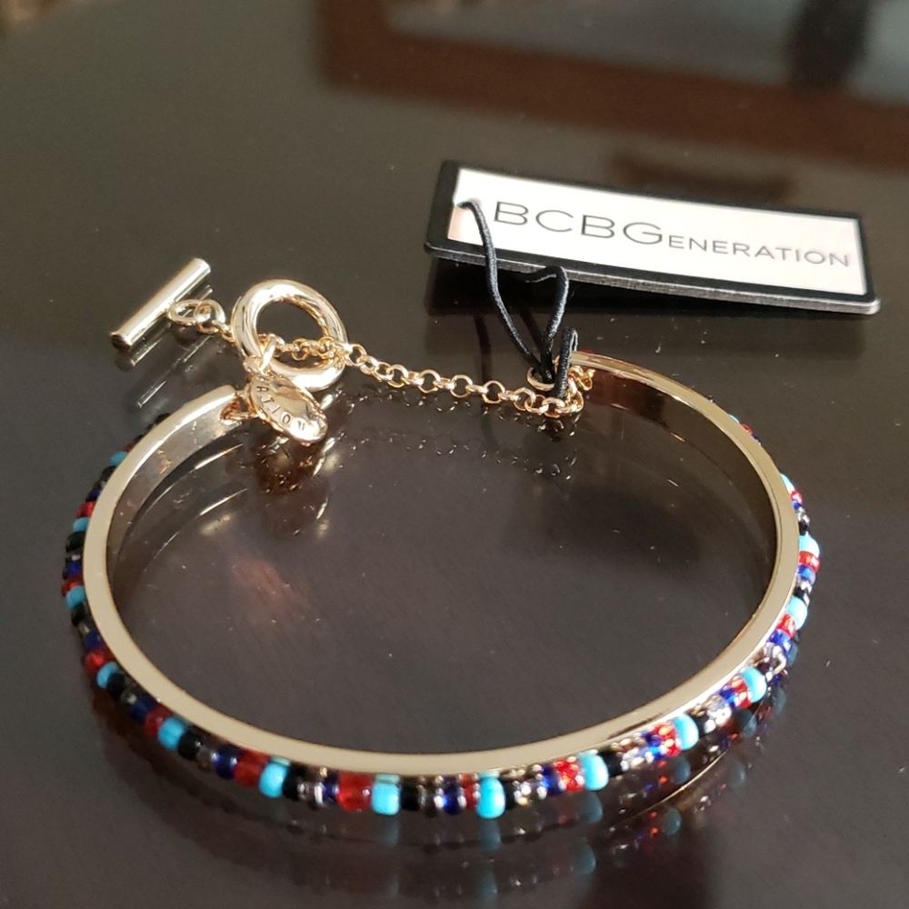BCBGeneration Beaded Toggle Cuff Bracelet